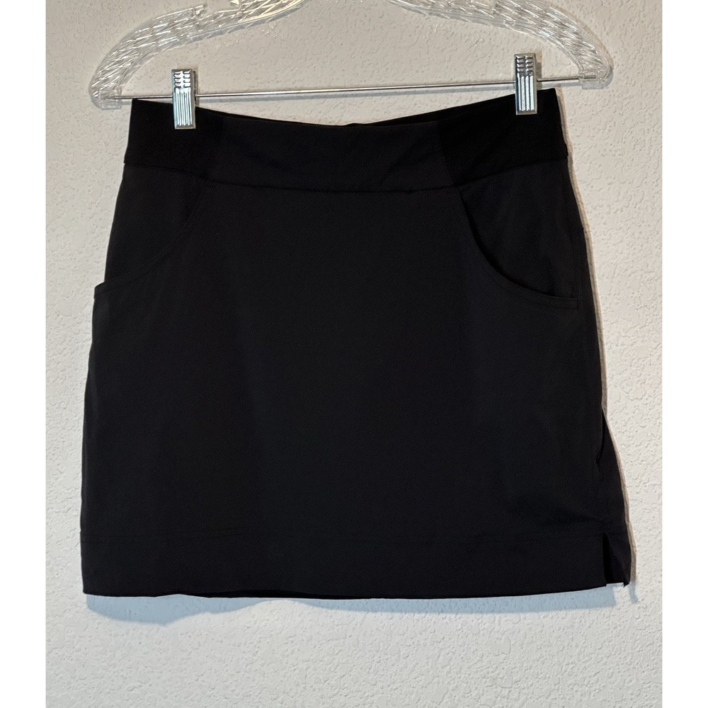 Columbia Womens S/P Black Skort Omni-Shield Advanced Repellency Hiking Golf